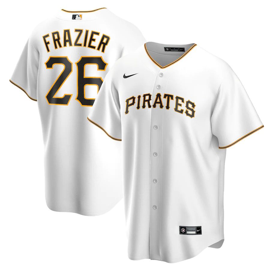 Mens Pittsburgh Pirates 26 Adam Frazier Nike White Home Replica Player Name MLB Jerseys